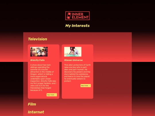 interests screenshot