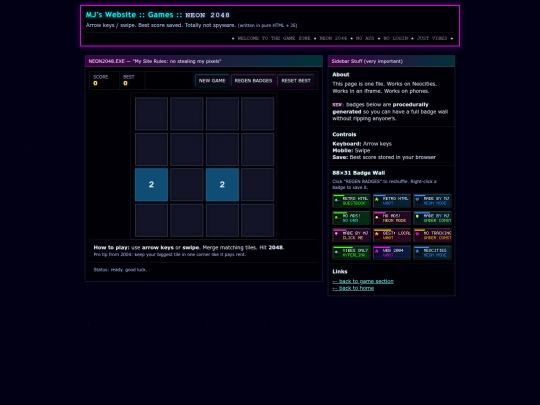 games/2048/2048 screenshot