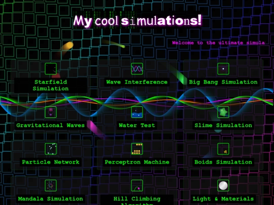 simulations screenshot