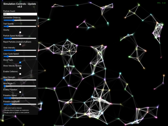 simulations/Particle Network screenshot