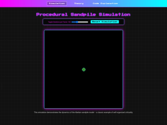 simulations/Sandpile simulation screenshot