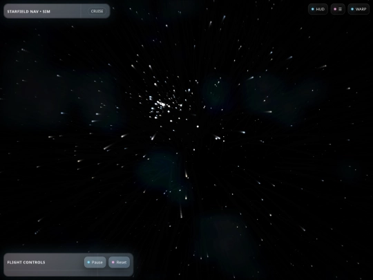 simulations/Starfield simulation screenshot