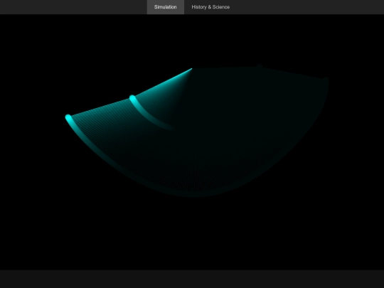 simulations/double pendulum screenshot
