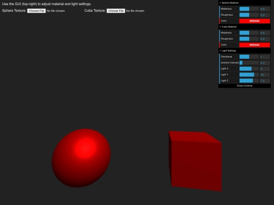 simulations/light and materials screenshot