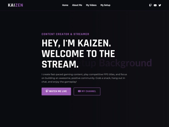 test/Gamer site template screenshot