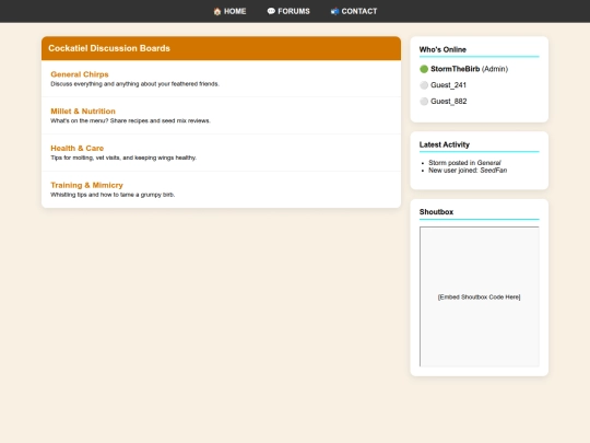 forums screenshot