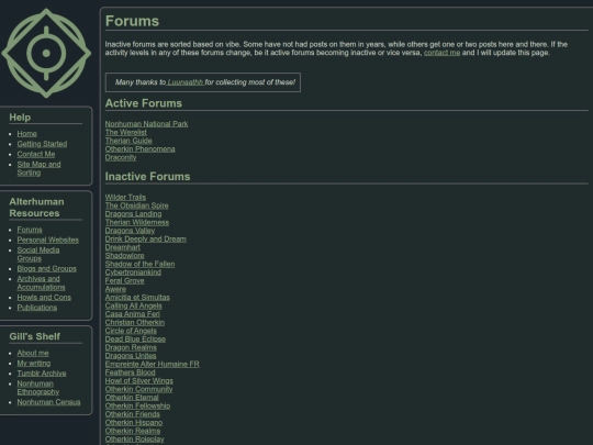 links/forums screenshot