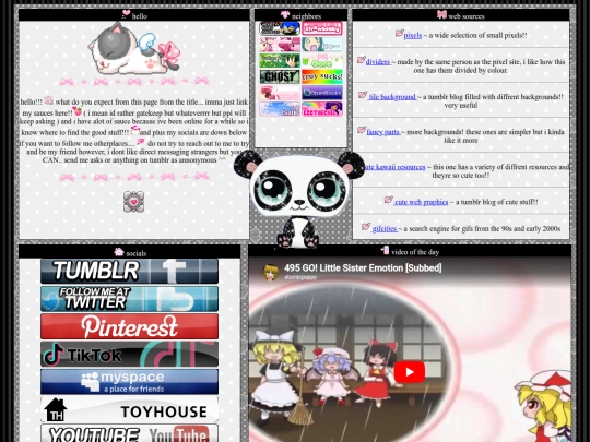 links screenshot