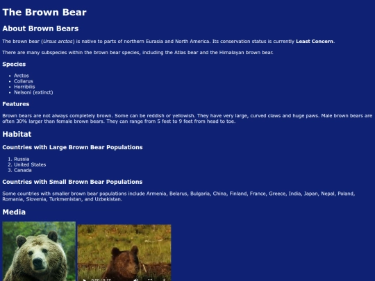 Bears screenshot