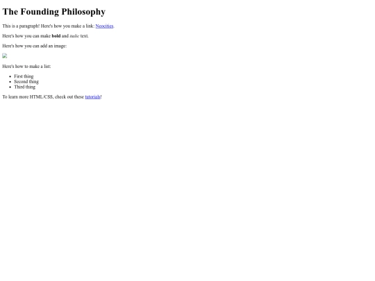 FoundingPhilosophy screenshot