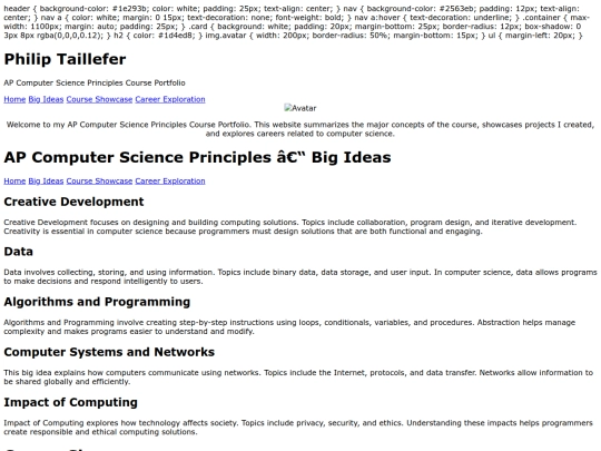 portfolio screenshot
