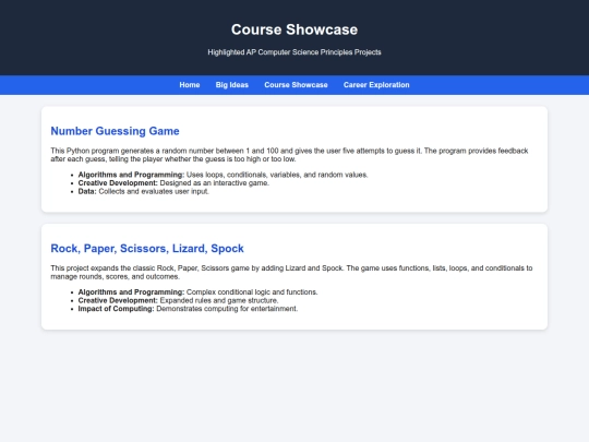 portfolio/showcase screenshot