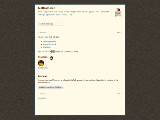 sites-i-like-04-14-25 screenshot