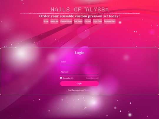login screenshot