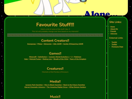 interests screenshot