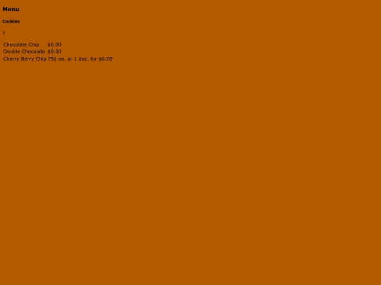 menu screenshot