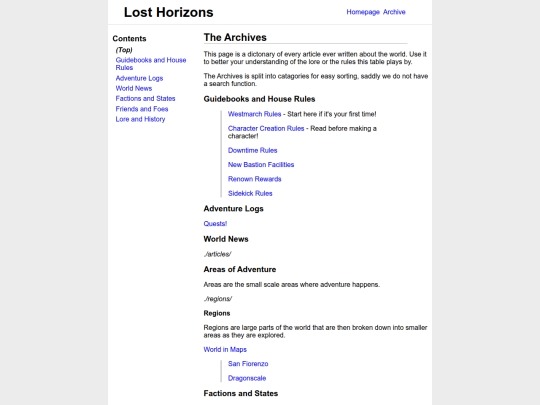 archive screenshot