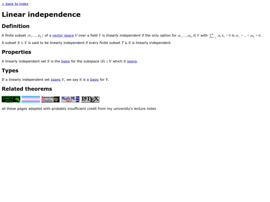 notes/maths/algebra/vector-space/linear-independence screenshot