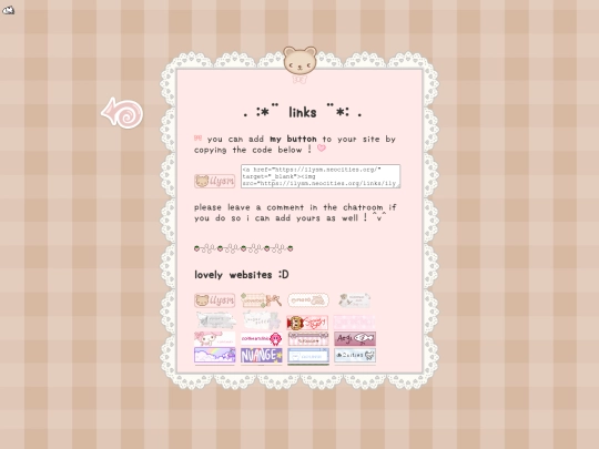 links screenshot