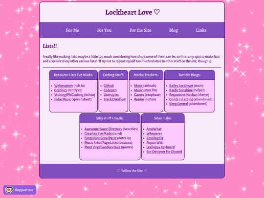 collections/lists screenshot