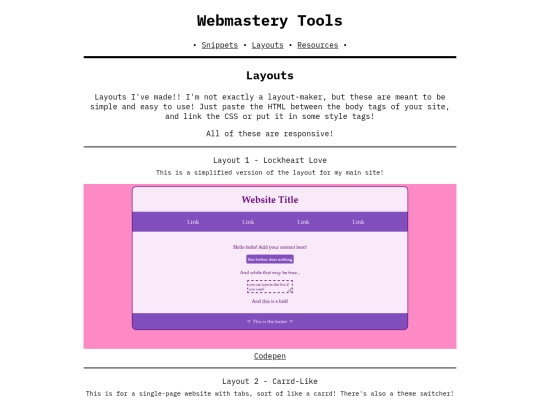 webmastery/layouts screenshot