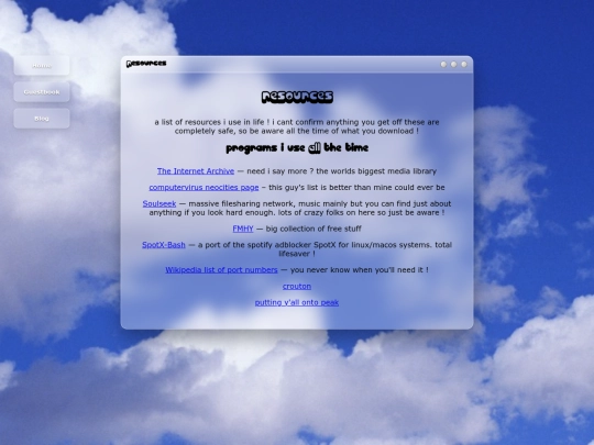 resources screenshot