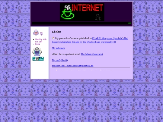 links screenshot