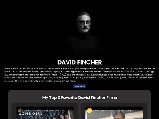 Fincher Films screenshot