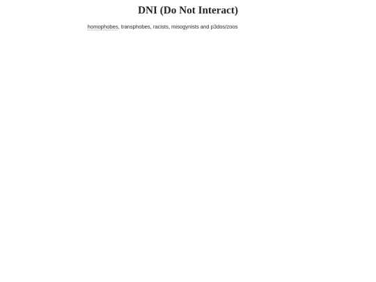 DNI _Do Not Interact_ screenshot