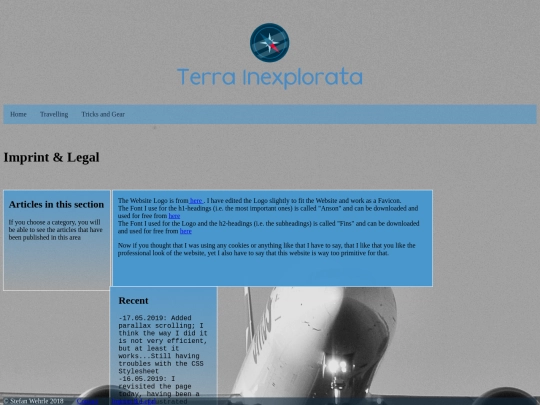 Imprint screenshot