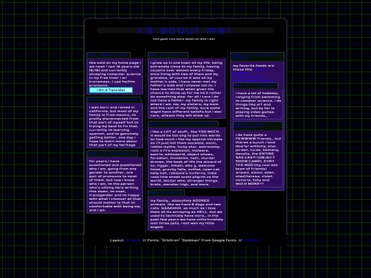 about-me screenshot
