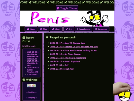 tags/personal screenshot