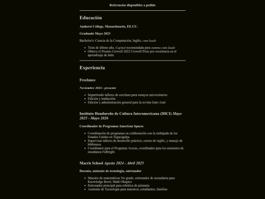 es/cv screenshot