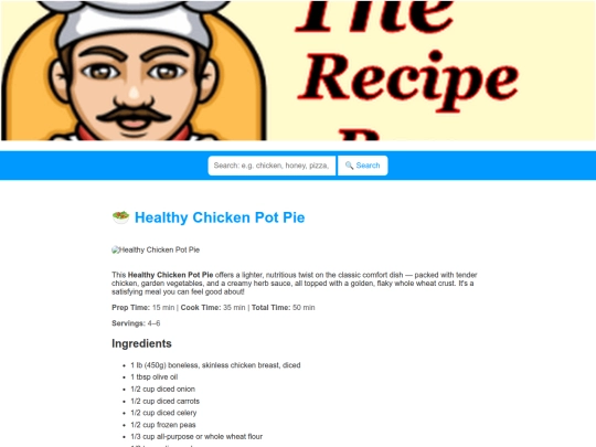 healthychickenpotpie screenshot