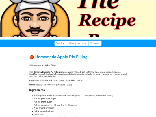 homemadeapplepiefilling screenshot