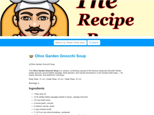 olivegardengnocchisoup screenshot