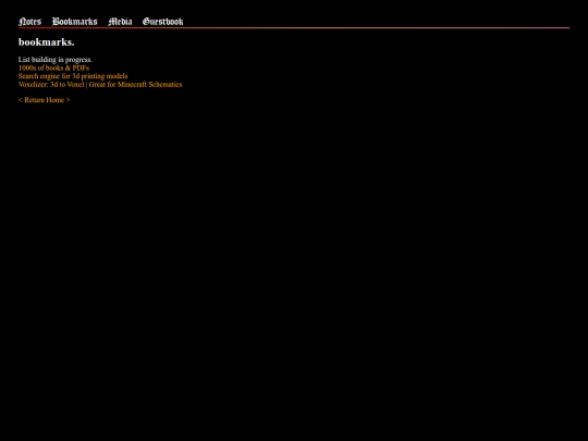 html/bookmarks screenshot