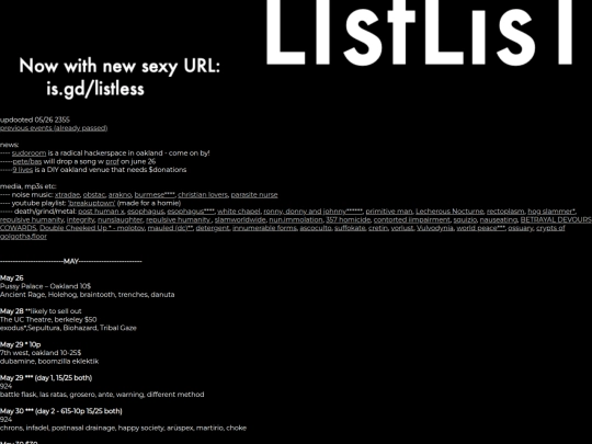 listlistoldformatblack screenshot