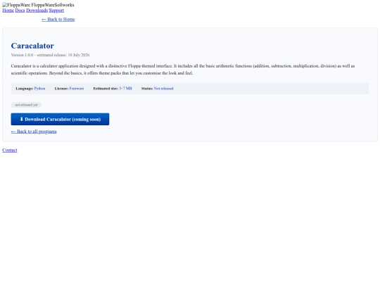 software/caracalator screenshot