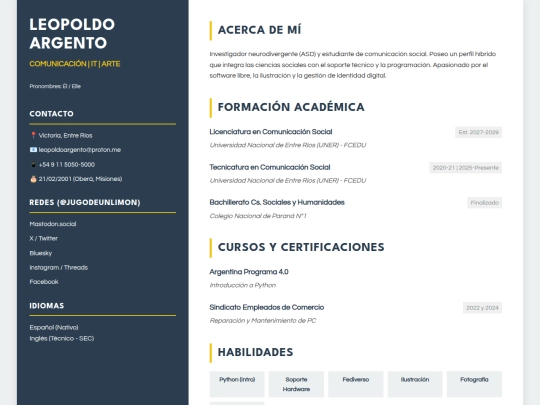 curriculum screenshot