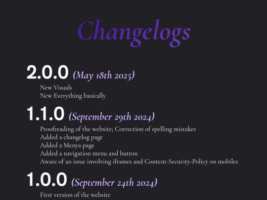 changelogs screenshot