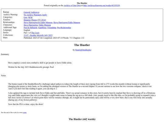 Fic/The_Hustler screenshot