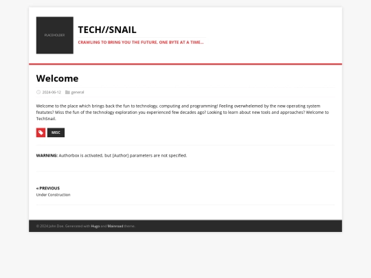 post/welcome screenshot