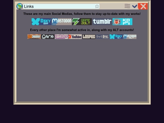 links screenshot