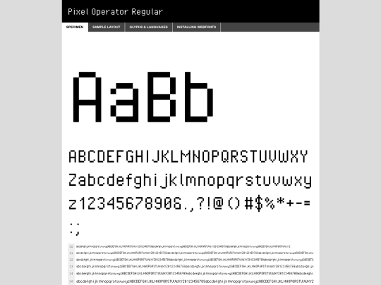 fonts/pixeloperator/pixeloperator-demo screenshot