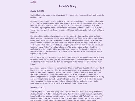 diary screenshot