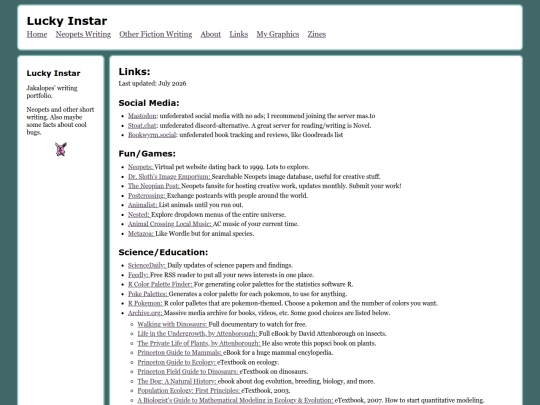 links screenshot