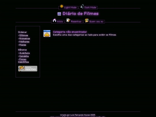 categories screenshot