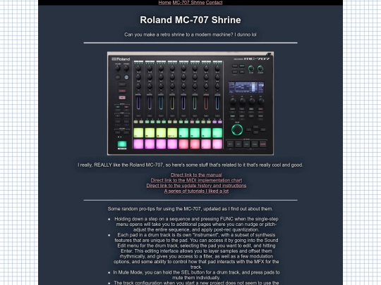 mc707 screenshot