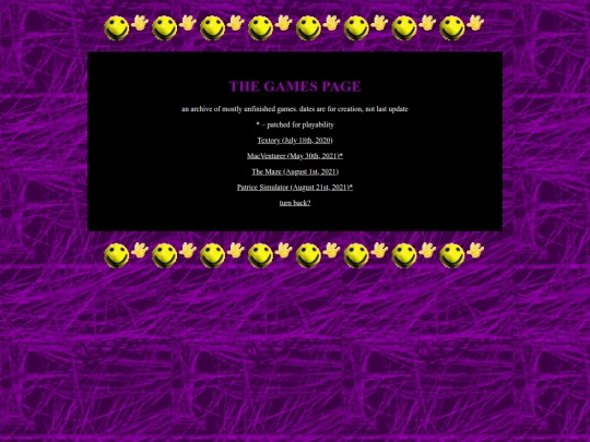 games screenshot